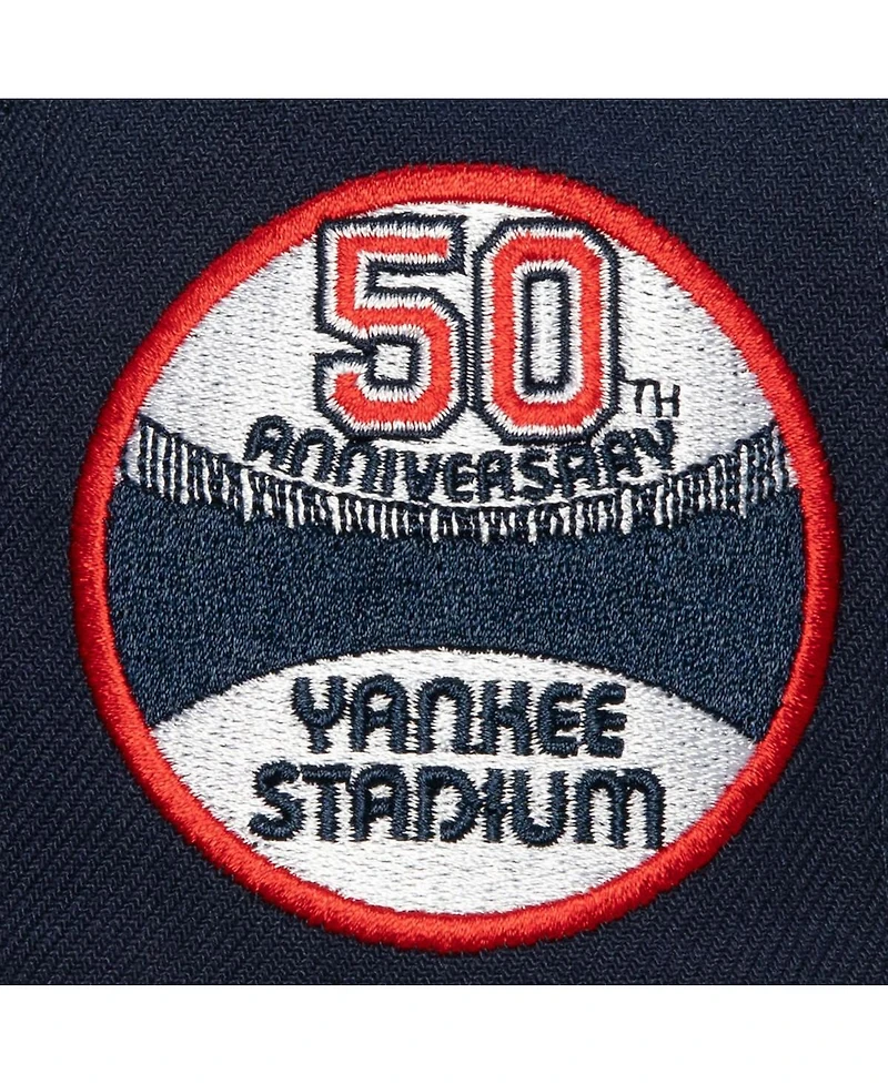 Men's Mitchell & Ness Cream, Gray New York Yankees Yankee Stadium 50th Anniversary Homefield Fitted Hat