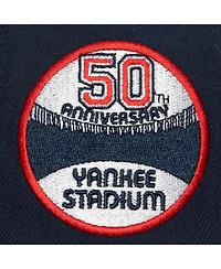 Men's Mitchell & Ness Cream, Gray New York Yankees Yankee Stadium 50th Anniversary Homefield Fitted Hat
