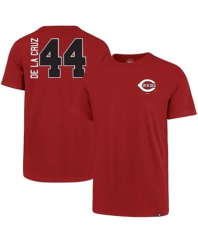 Men's '47 Brand Elly De La Cruz Red Cincinnati Reds Name and Number T-shirt