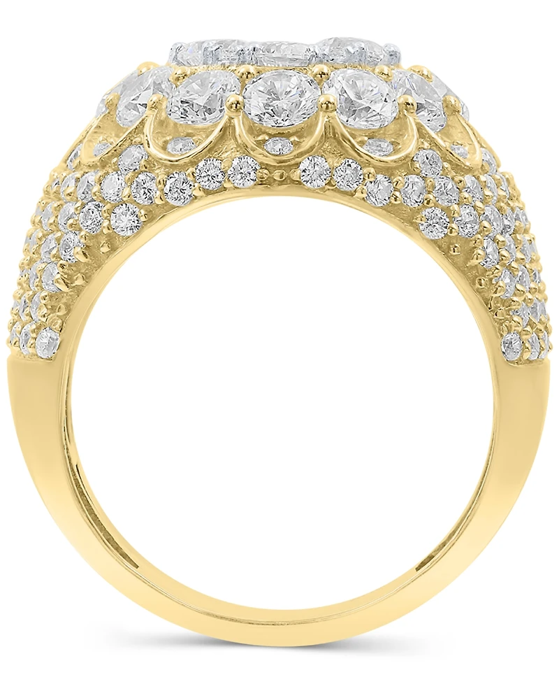 Men's Diamond Halo Cluster Ring (5 ct. t.w.) in 10k Gold