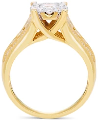 Diamond Multirow Halo Bridal Set (2 ct. t.w.) in 14k Gold