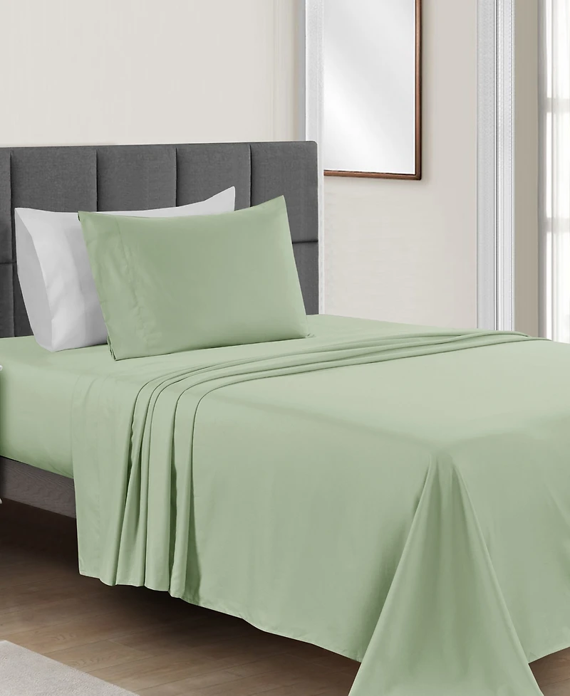 Sunham Microfiber Easy Care Solid -Pc. Sheet Set