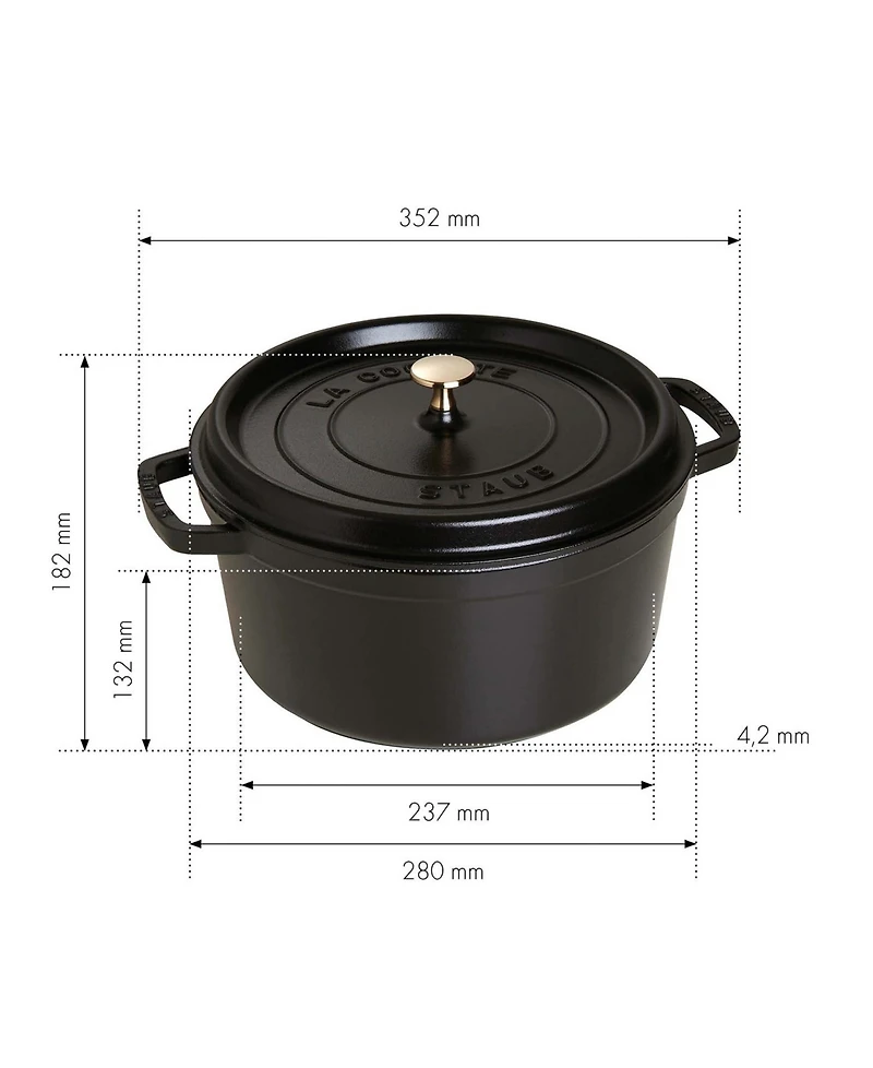 Staub Cast Iron 7-Qt. Round Dutch Oven
