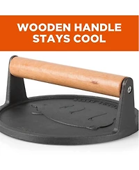Cast Iron 7inch Round Grill Press