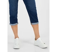 Style & Co Petite Mid-Rise Curvy Roll-Cuff Capri Jeans