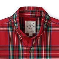 Hope & Henry Men's Organic Long Sleeve Stretch Poplin Button Down Shirt