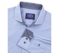 Michelsons of London Men's Regular-Fit Gingham Dot Dress Shirt