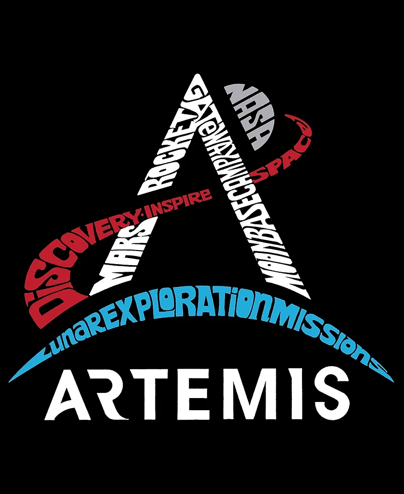 La Pop Art Men's Nasa Artemis Logo Premium Blend Word T-shirt