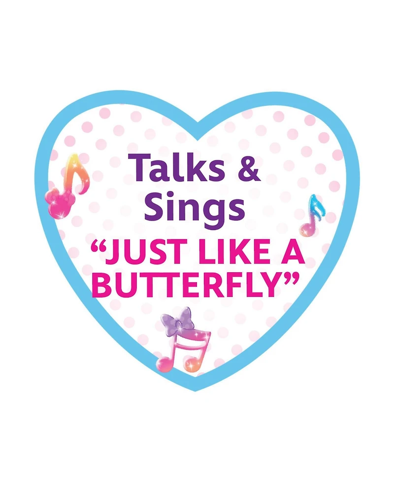 Disney Junior Minnie Mouse Sing and Dance Butterfly Ballerina Lights and Sounds Plush, Sings "Just Like a Butterfly"