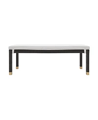 Tov Furniture 1 Piece Rattan Brass-Capped Legs Bench