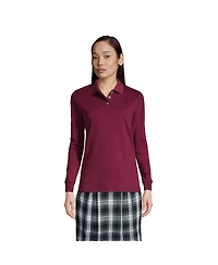 Lands' End Women's Long Sleeve Interlock Polo Shirt