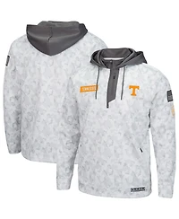 Men's Colosseum Arctic Camo Tennessee Volunteers Oht Military-Inspired Appreciation Quarter-Zip Hoodie
