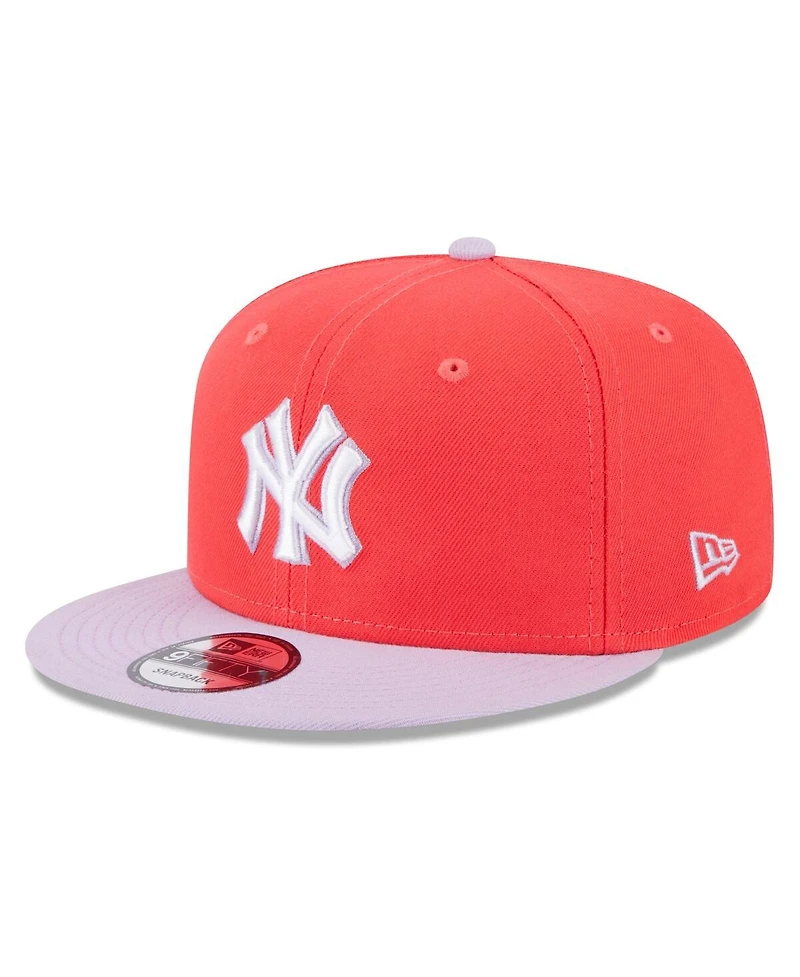 Men's New Era Red, Purple New York Yankees Spring Basic Two-Tone 9FIFTY Snapback Hat