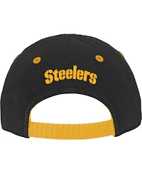 Infant Boys and Girls Black Pittsburgh Steelers Team Slouch Flex Hat