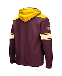 Men's Colosseum Maroon Minnesota Golden Gophers Big and Tall Hockey Lace-Up Pullover Hoodie