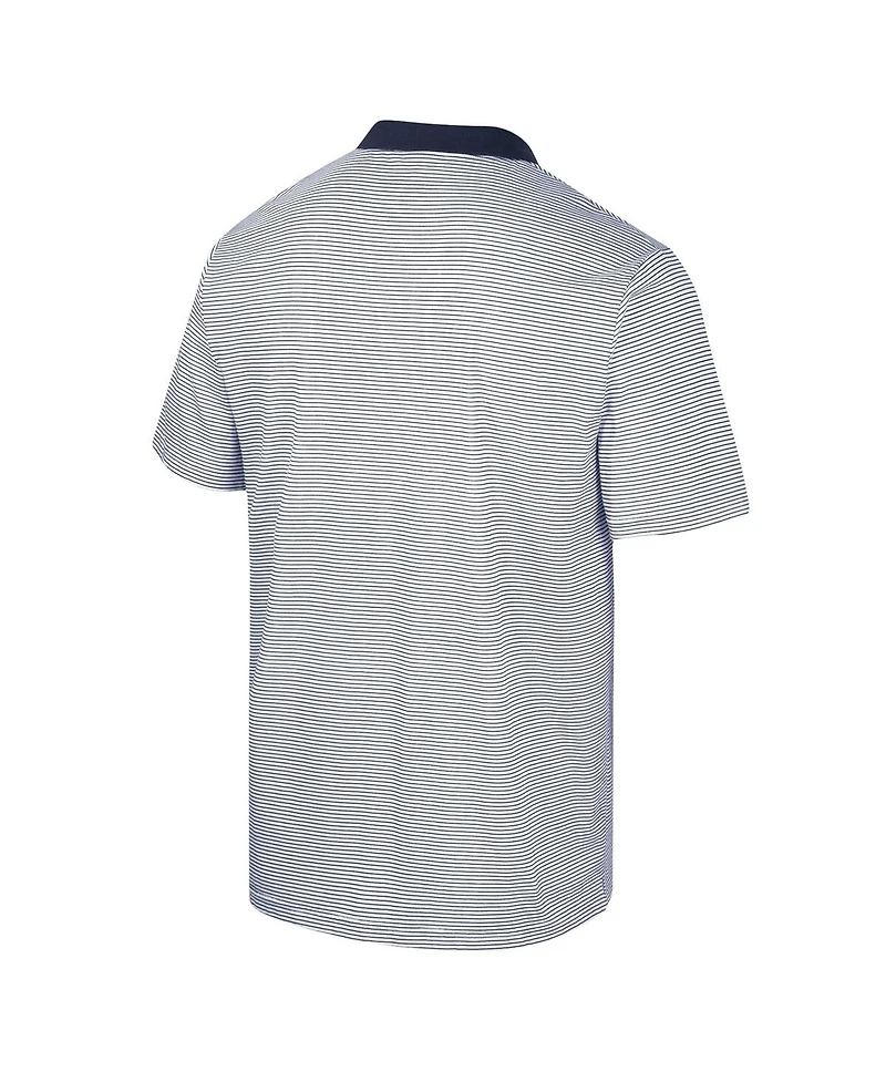 Men's Colosseum White Ucla Bruins Print Stripe Polo Shirt