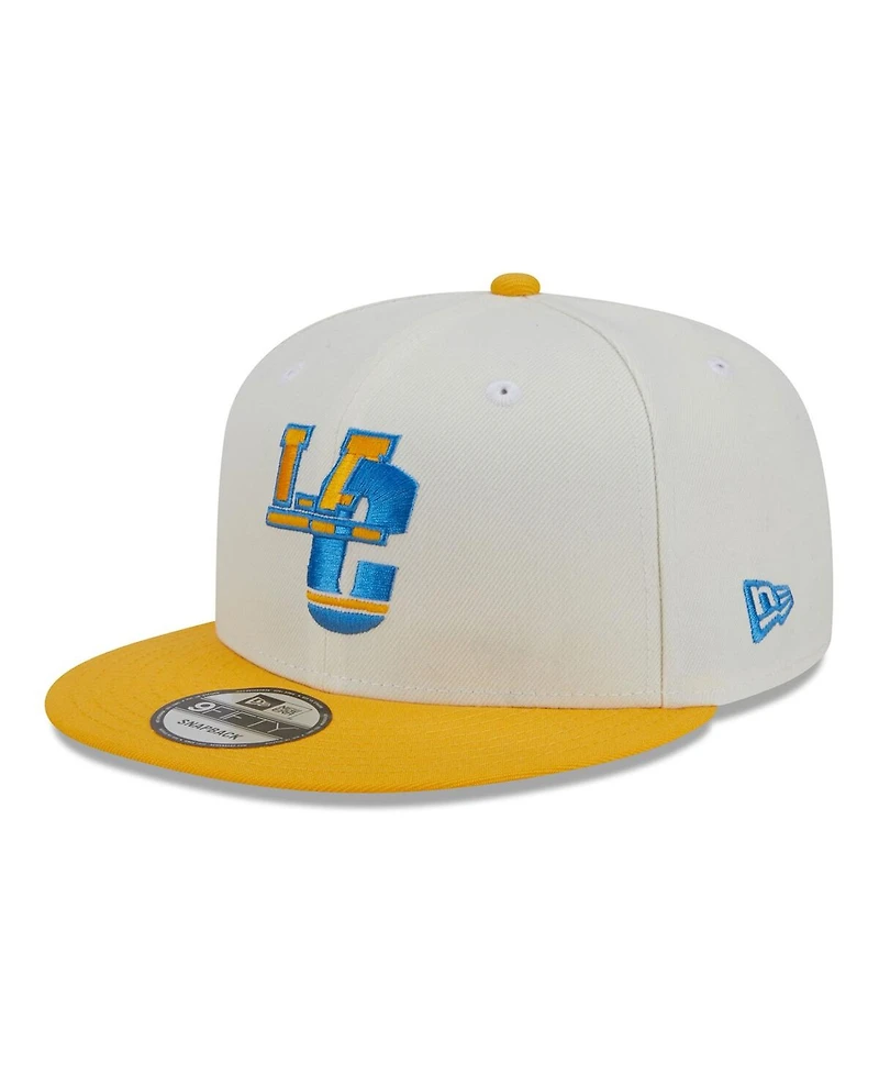 Men's New Era Cream, Gold Los Angeles Chargers City Originals 9FIFTY Snapback Hat