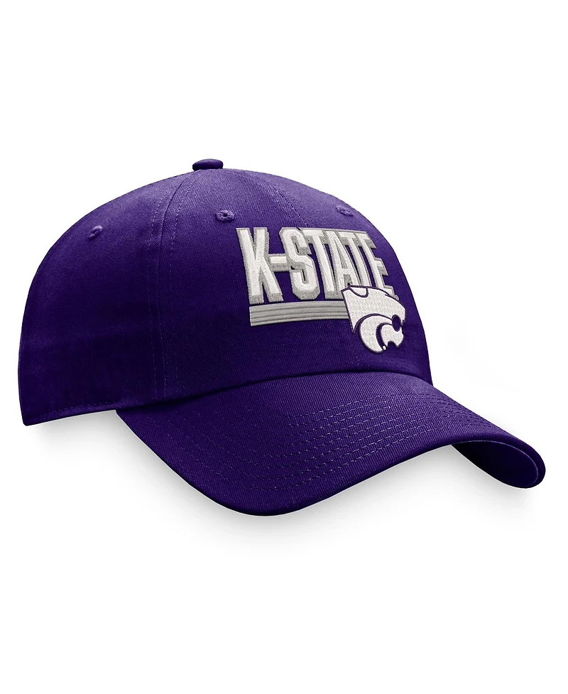 Men's Top of the World Purple Kansas State Wildcats Slice Adjustable Hat