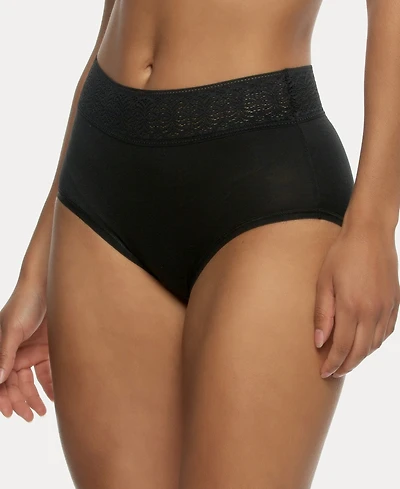 Felina Women's Serene Modal and Lace Brief Underwear