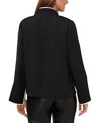 Vince Camuto Women's Split-Neck Contrast-Trim Tunic Top