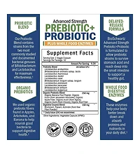 Prebiotics and Probiotic with Whole Food Enzymes for Adults Women & Men - Probiotics Lactobacillus Acidophilus