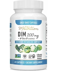 Dim 200mg with BioPerine, Estrogen Supplement for Women, Supports Hormone Balance, SMNutrition, 60 Capsules