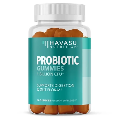 Havasu Nutrition Probiotic Gummies, Supports Digestion and Gut Health, Strawberry Raspberry Flavor, Havasu Nutrition, 60ct