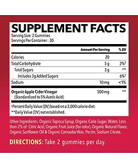 Apple Cider Vinegar Gummies, Apple Flavor, Havasu Nutrition, 60ct