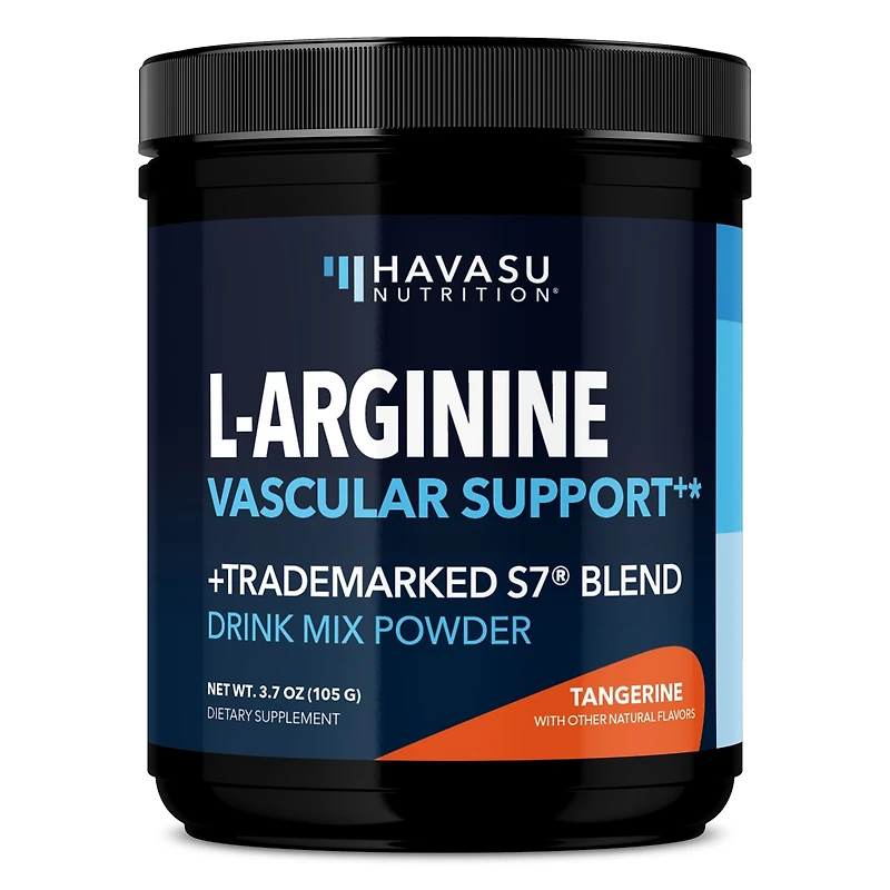 L-Arginine Powder, Tangerine Flavor, Havasu Nutrition, 3.7oz