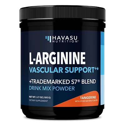L-Arginine Powder, Tangerine Flavor, Havasu Nutrition, 3.7oz