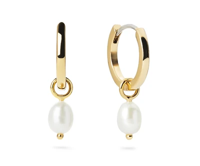 Ana Luisa Pearl Huggie Hoops - Frida
