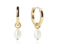 Ana Luisa Pearl Huggie Hoops - Frida