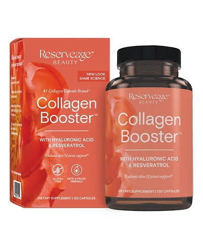 Reserveage, Collagen Booster, Skin and Joint Supplement, Supports Healthy Collagen Production, 120 Capsules (60 Servings)