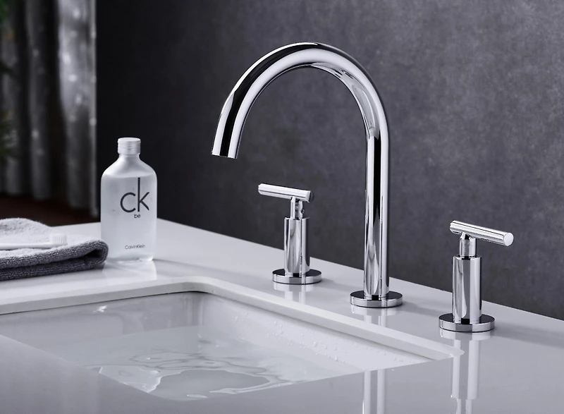 Streamdale Furniture Two Handle High Arc Widespread Bathroom Sink Faucet 3 Hole