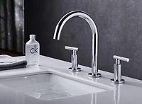 Streamdale Furniture Two Handle High Arc Widespread Bathroom Sink Faucet 3 Hole