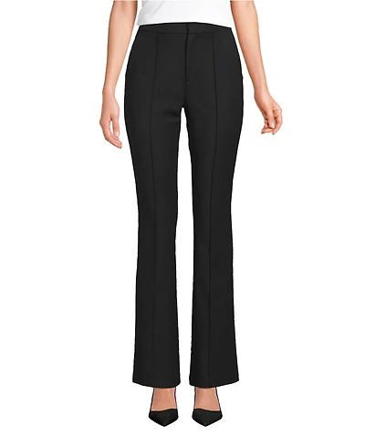 Lands' End Women's High Rise Bi Stretch Pintuck Boot Cut Pants