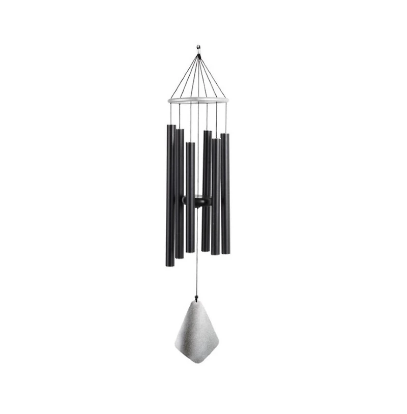 34" Long Tuned Wind Chime Traditional Black Tube