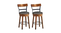 Set of 2 Swivel Bar Height Bar Stool For Bar-25.5"