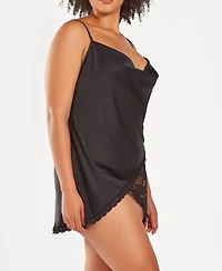iCollection Plus Size 1 Piece Cowl Neckline Lingerie Chemise