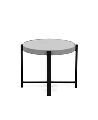 Furniture of America 3 Piece Aluminum Stackable Patio Conversation Set
