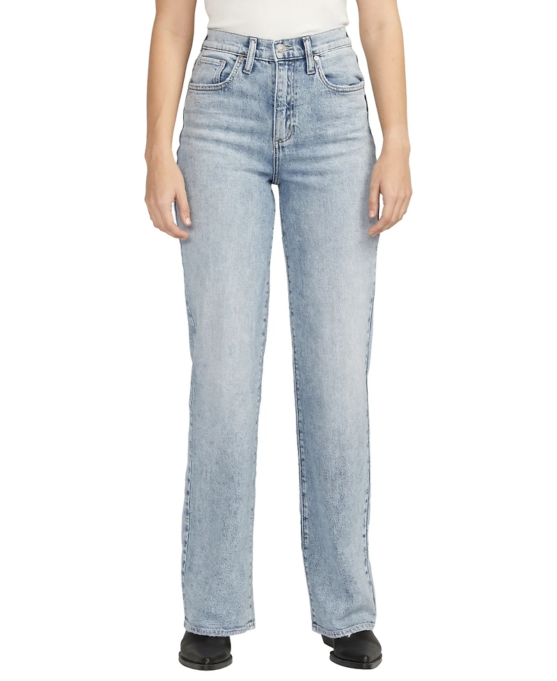 Silver Jeans Co. Women's Highly Desirable High Rise Trouser Leg Jeans
