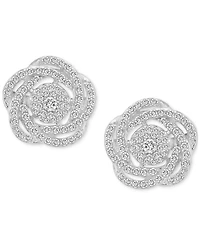 Wrapped in Love, 14k White Gold Diamond Pave Knot Earrings (1 ct. t.w.), Created for Macy's