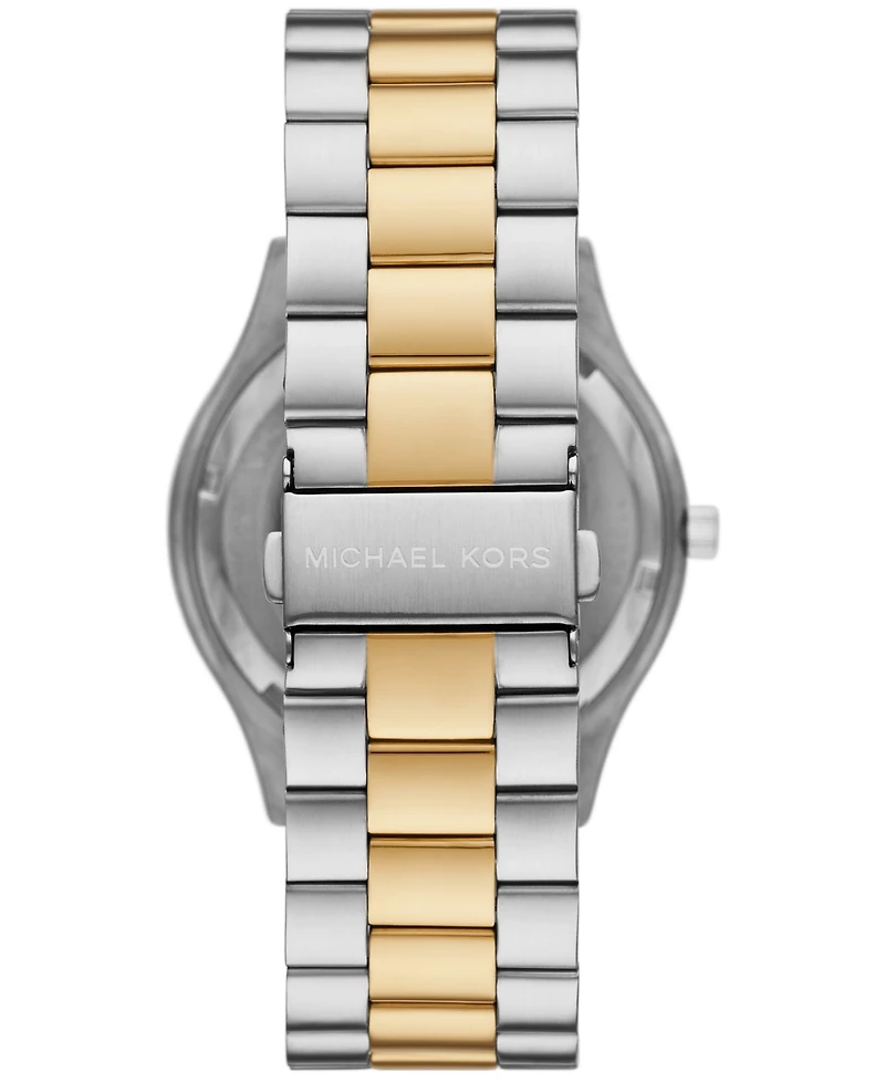 Michael Kors Men's Slim Runway Three-Hand Two-Tone Stainless Steel Watch 44mm