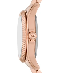 Michael Kors Women's Lexington Three-Hand Rose Gold-Tone Stainless Steel Watch 26mm