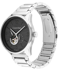 Calvin Klein Men's Automatic Silver Stainless Steel Bracelet Watch 44mm