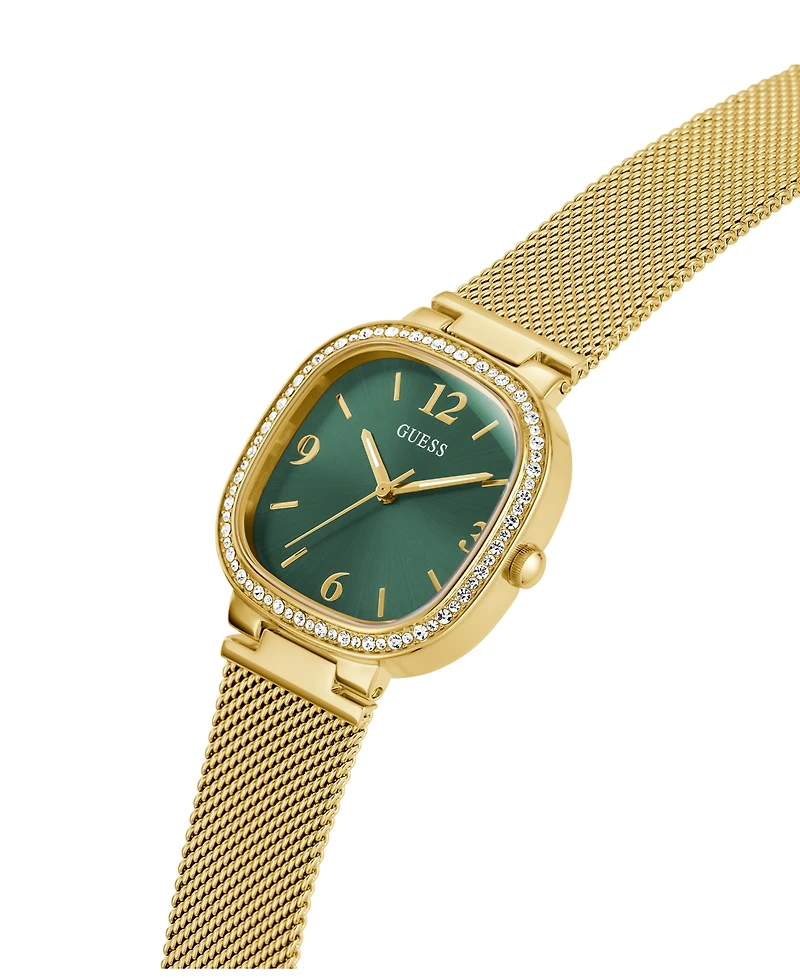 Guess Women's Analog Gold-Tone Stainless Steel and Mesh Watch 32mm