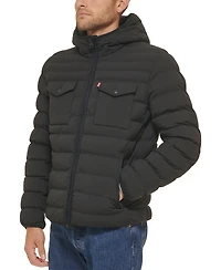Levi's Men's Stretch Hooded Two-Pocket Quilted Jacket