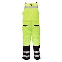 RefrigiWear Men's Insulated Reflective High Visibility Extreme Softshell Bib Overalls