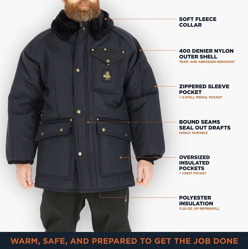 RefrigiWear Big & Tall Iron-Tuff Siberian Jacket - Extreme Cold Weather Workwear, -50°F Protection, Durable Water-Resistant
