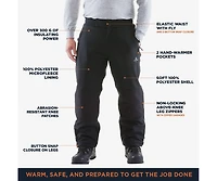RefrigiWear Big & Tall Softshell Pants - Insulated, Water-Repellent, Wind-Tight Workwear